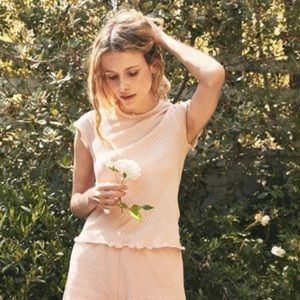 Doen Bebe Tee Degas Pink Size S NWT New With Tags Soft Sheer Cotton Top Pajama